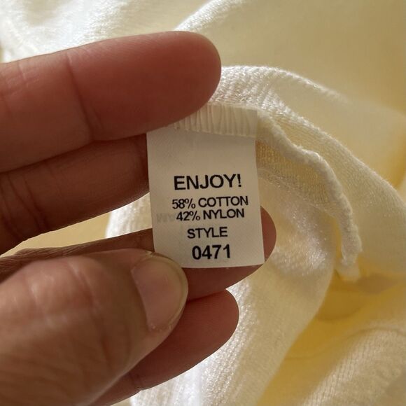 Michael Stars Cascade Open Cardigan OS Vanilla Shine Capsule Sweater US Made NWT - Picture 9 of 13